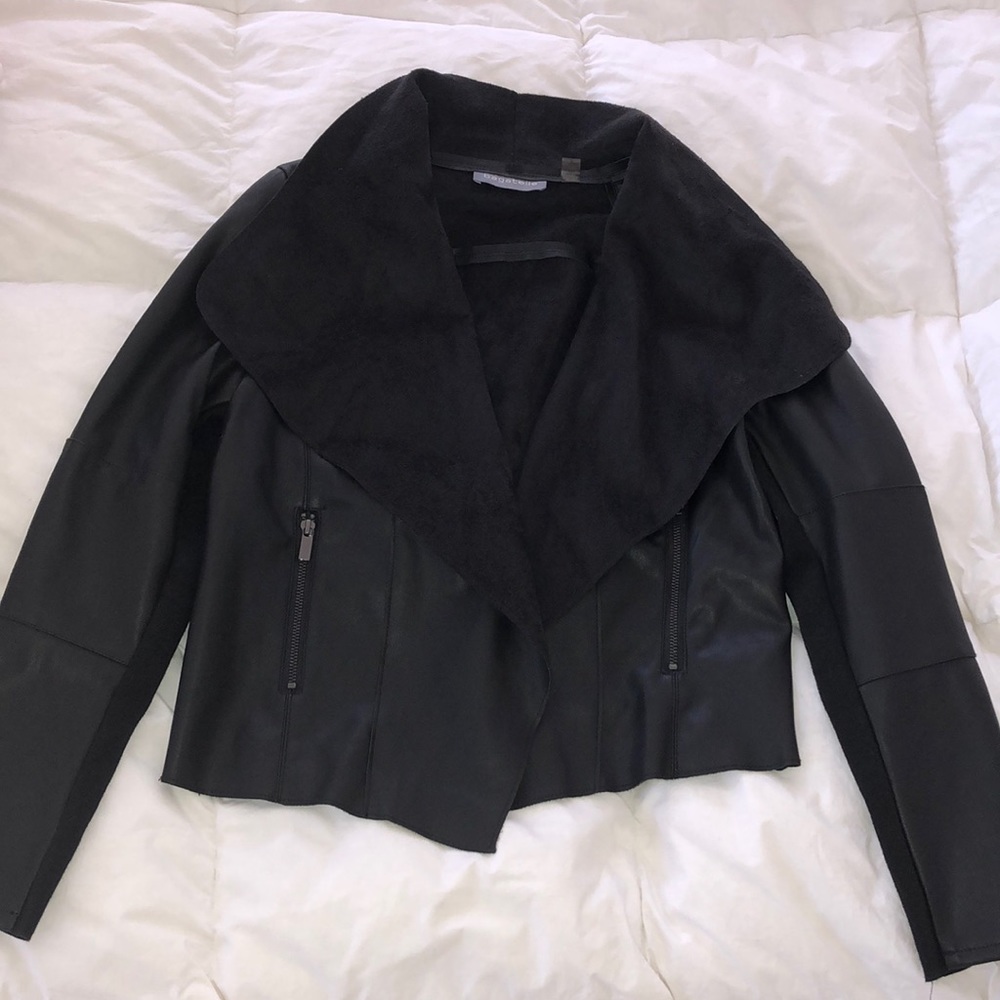 Women’s Black leather jacket formal wear